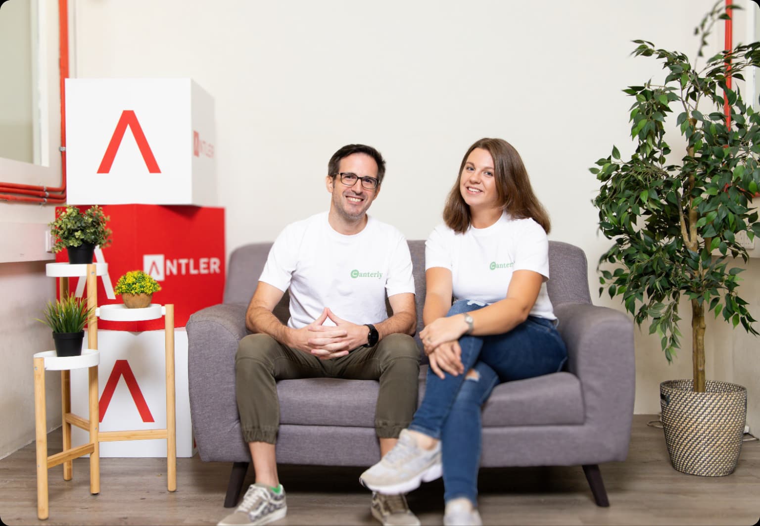 Nanda Prins and Sylvain Bougerel, founders of Canterly, backed by Antler VC